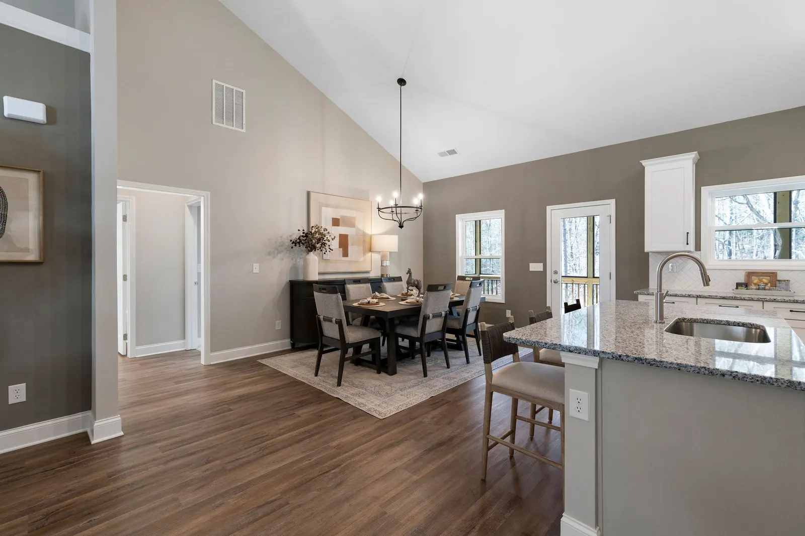 The Etowah &mdash; Main Living Area towards Dining Room &middot; Lake Arrowhead, Waleska, GA