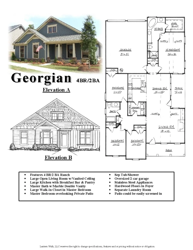 The Georgian original plan sheet