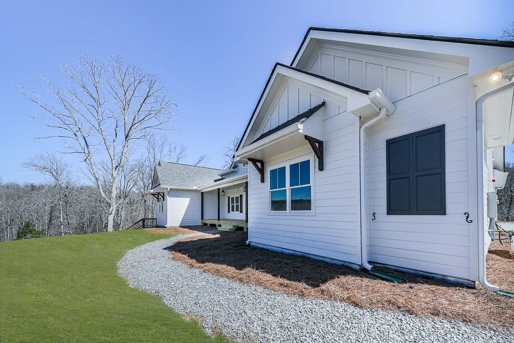 The Modern Craftsman &mdash; front with landscaped walkway in Ball Ground, GA