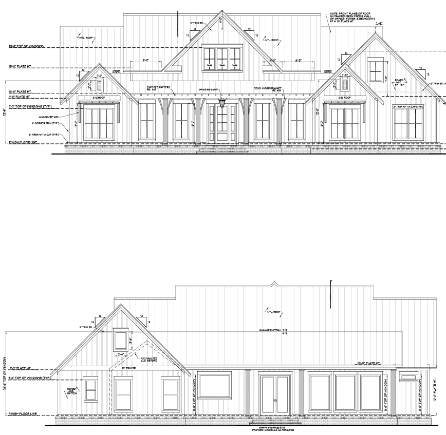 The Modern Craftsman floor plan — main level