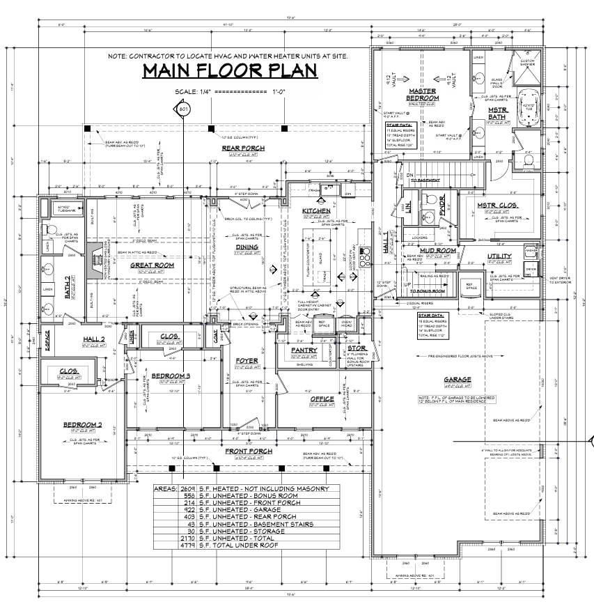The Modern Craftsman floor plan — upper level