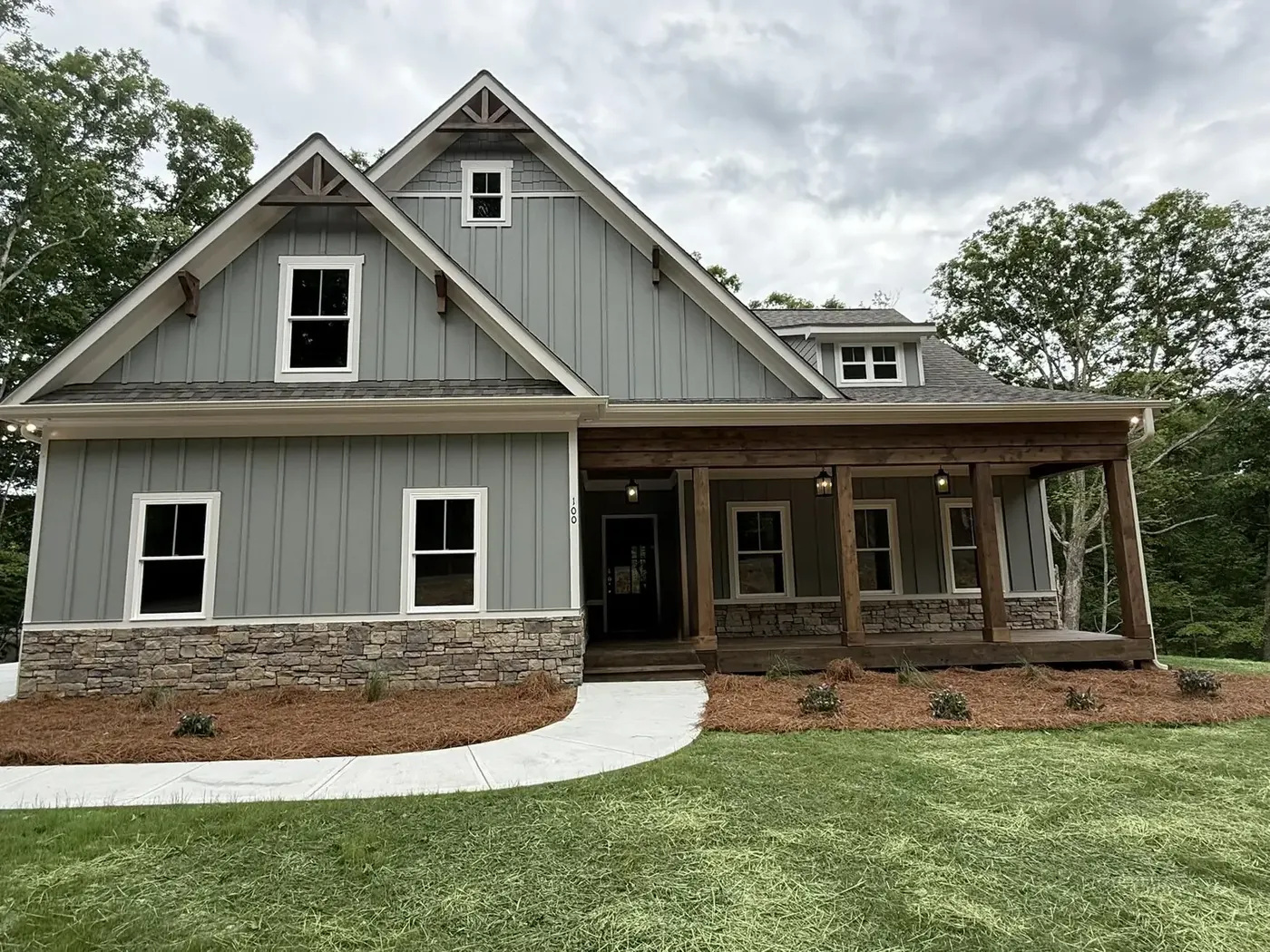 100 Diane Court &mdash; craftsman front exterior, Lake Arrowhead, Waleska, GA