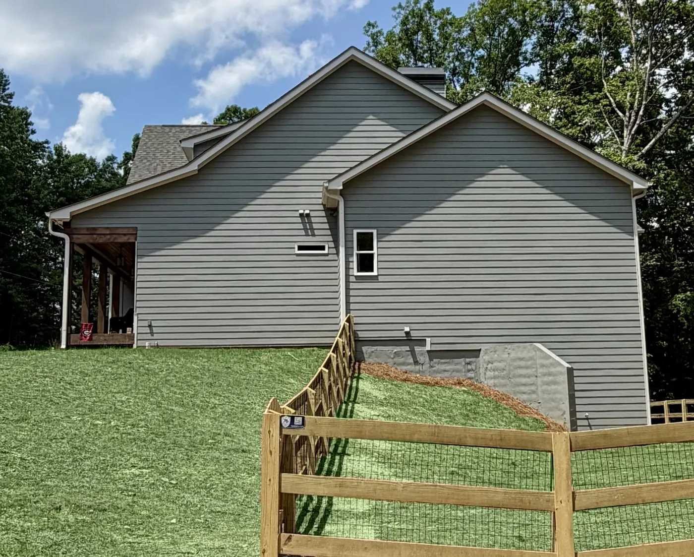 100 Diane Court &mdash; front exterior with garage, Lake Arrowhead, Waleska, GA