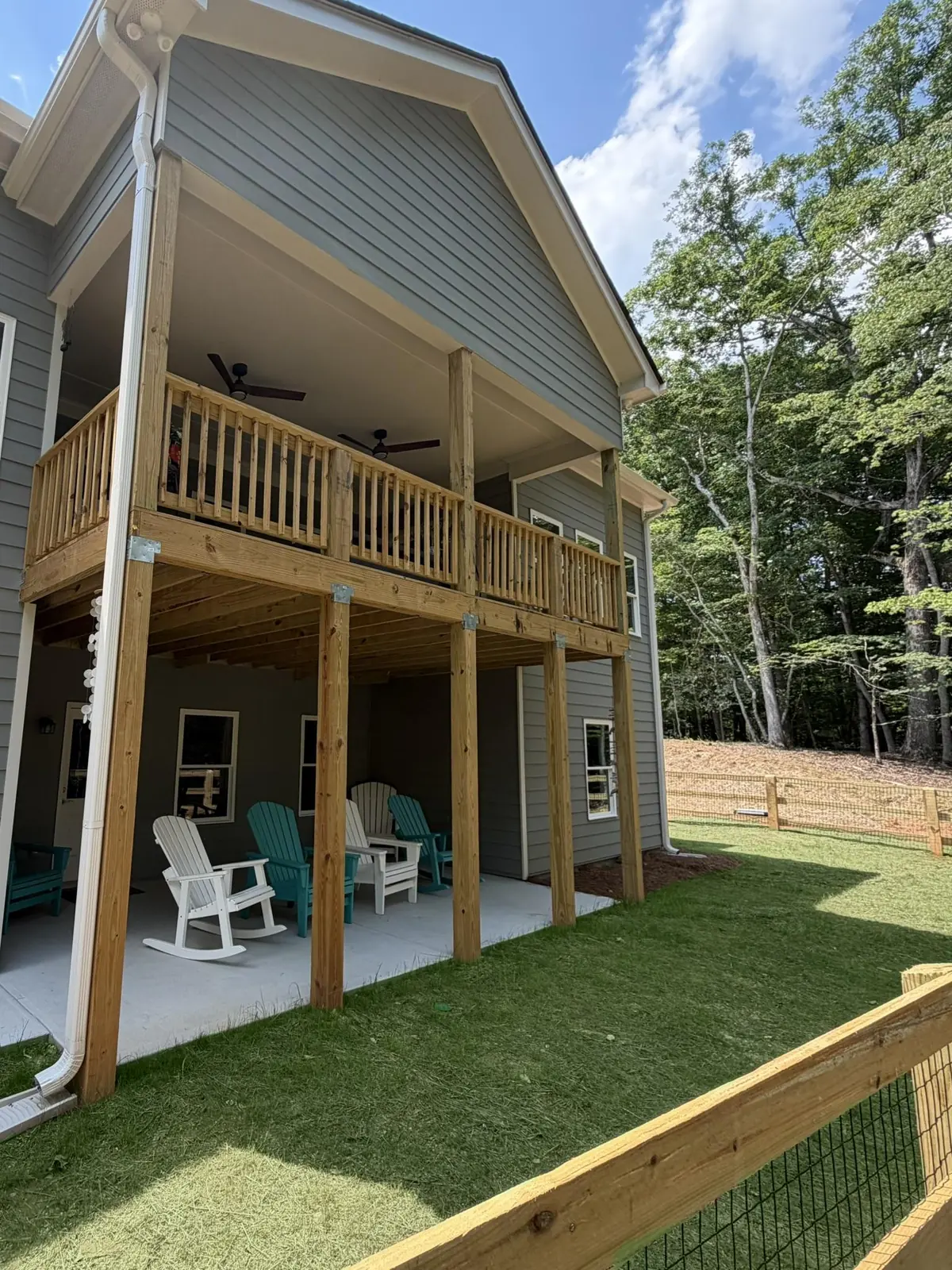 100 Diane Court &mdash; rear elevation with walkout decks, Lake Arrowhead, Waleska, GA